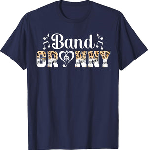 Band Granny Leopard Marching Band Granny Grandma T-Shirt - T-Shirt | Navy