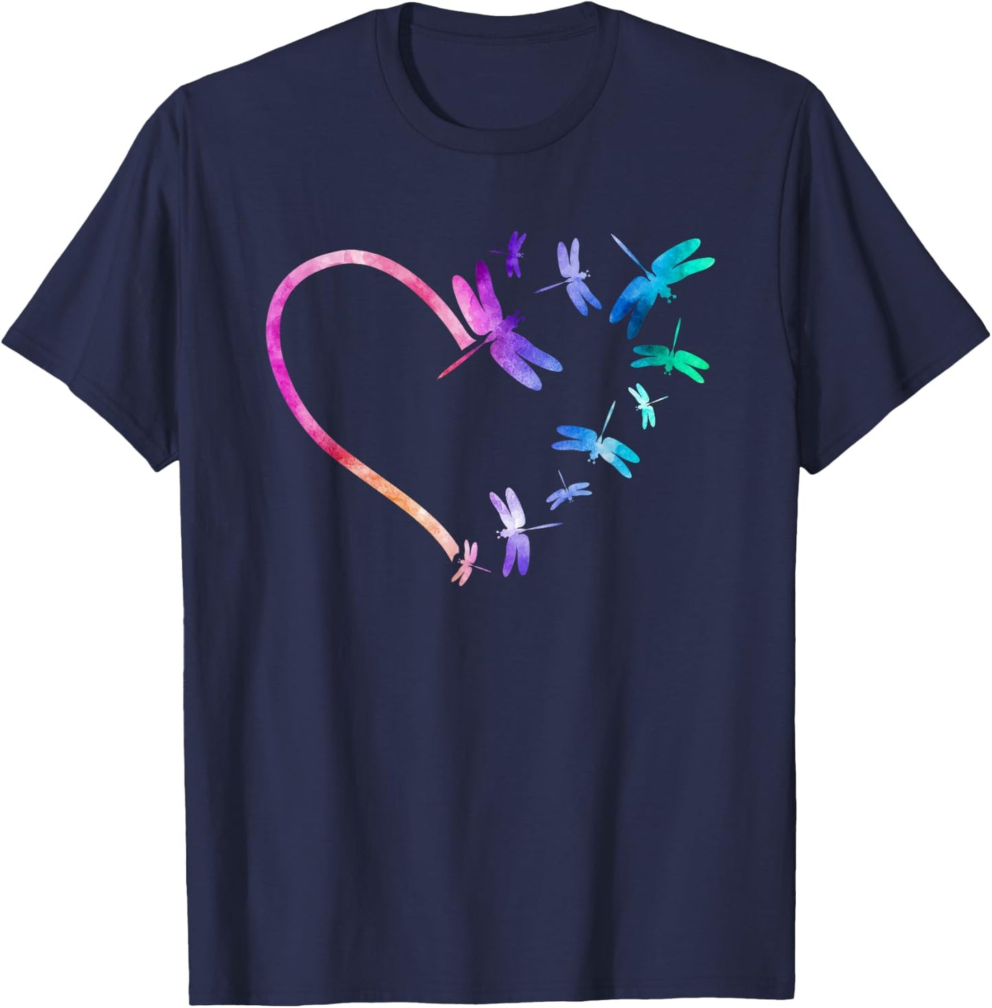 Dragonflies Heart Dragonfly Lover T-Shirt - T-Shirt | Navy