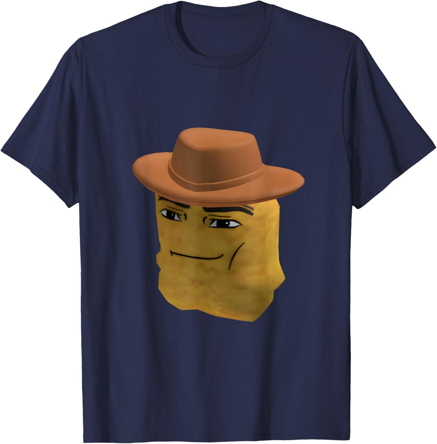 Chicken Nugget Cowboy Meme T-Shirt - T-Shirt | Navy