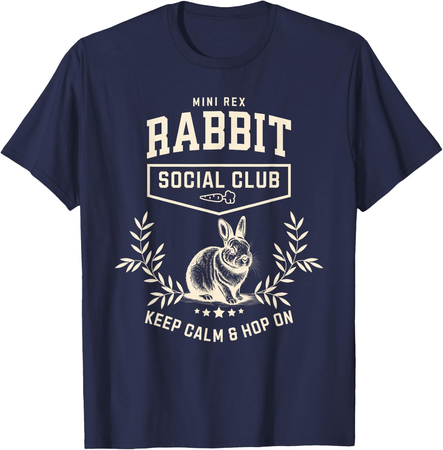 Mini Rex Rabbit Social Club T-Shirt - T-Shirt | Navy
