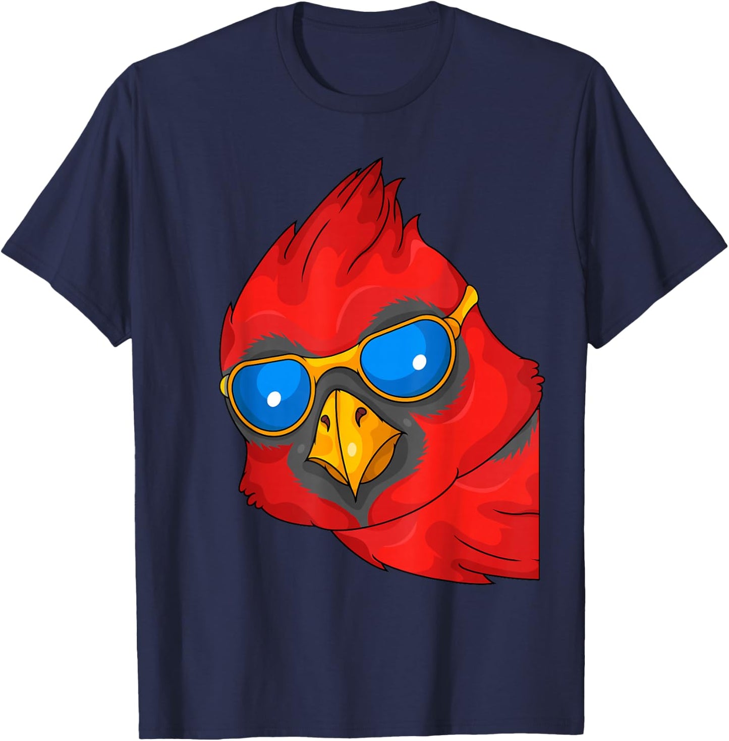 Northern Cardinal Bird Lover Men Bird Watching Cardinal T-Shirt - T-Shirt | Navy