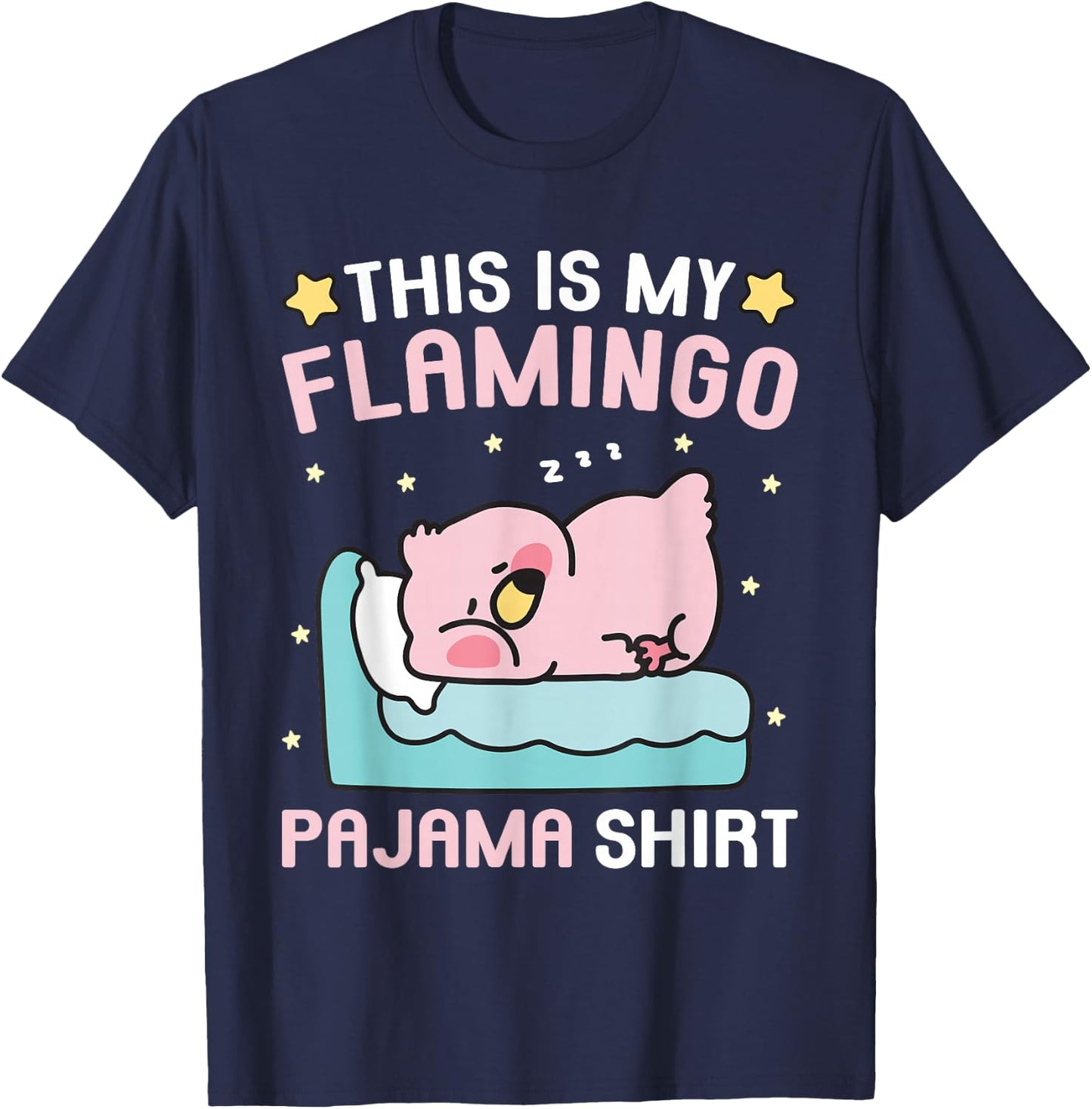 Cute PJ Teen Boys Girls PJs Funny This Is My Flamingo Pajama T-Shirt - T-Shirt | Navy