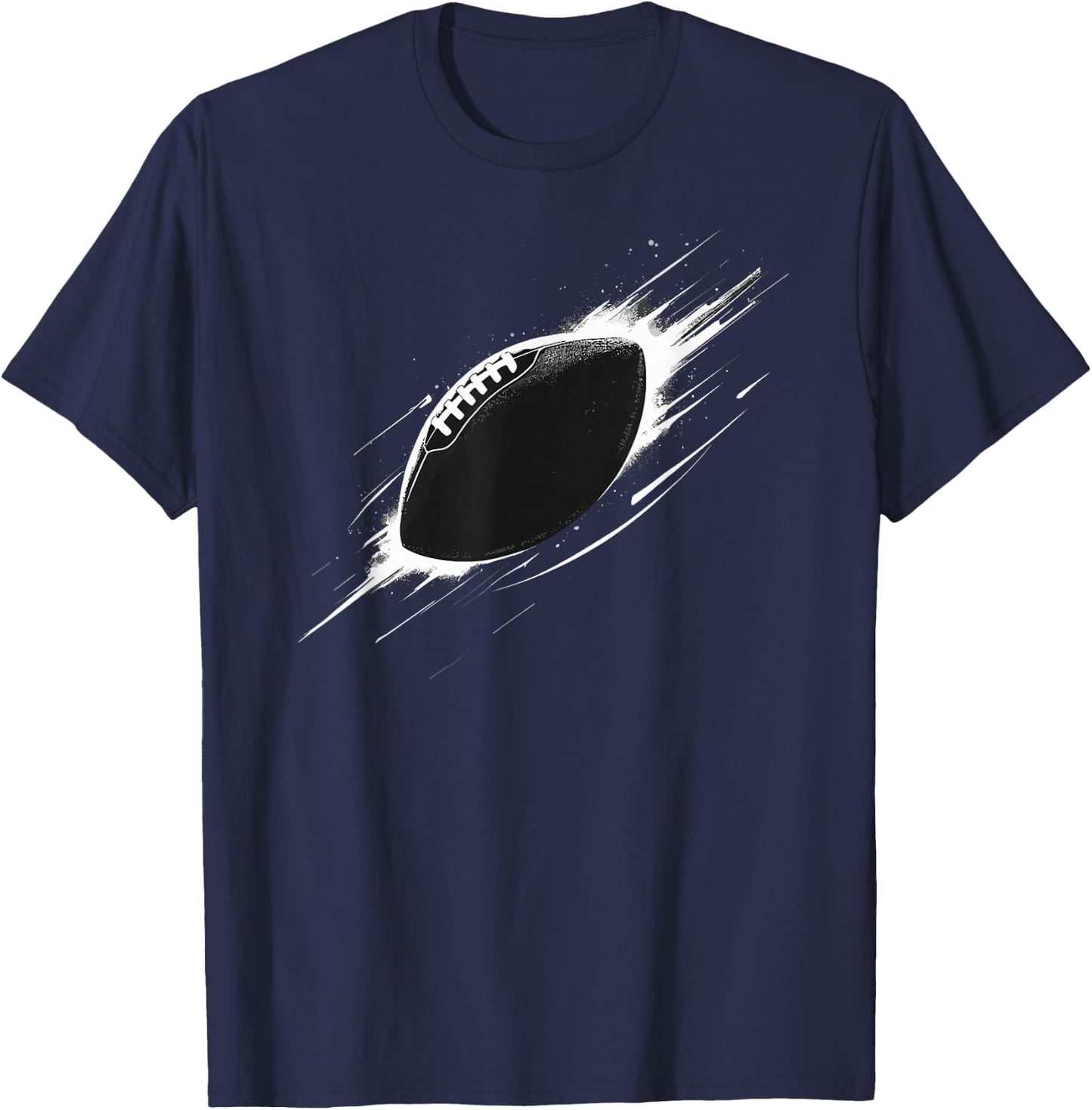 American Football Minimal Football Graphic , black T-Shirt - T-Shirt | Navy