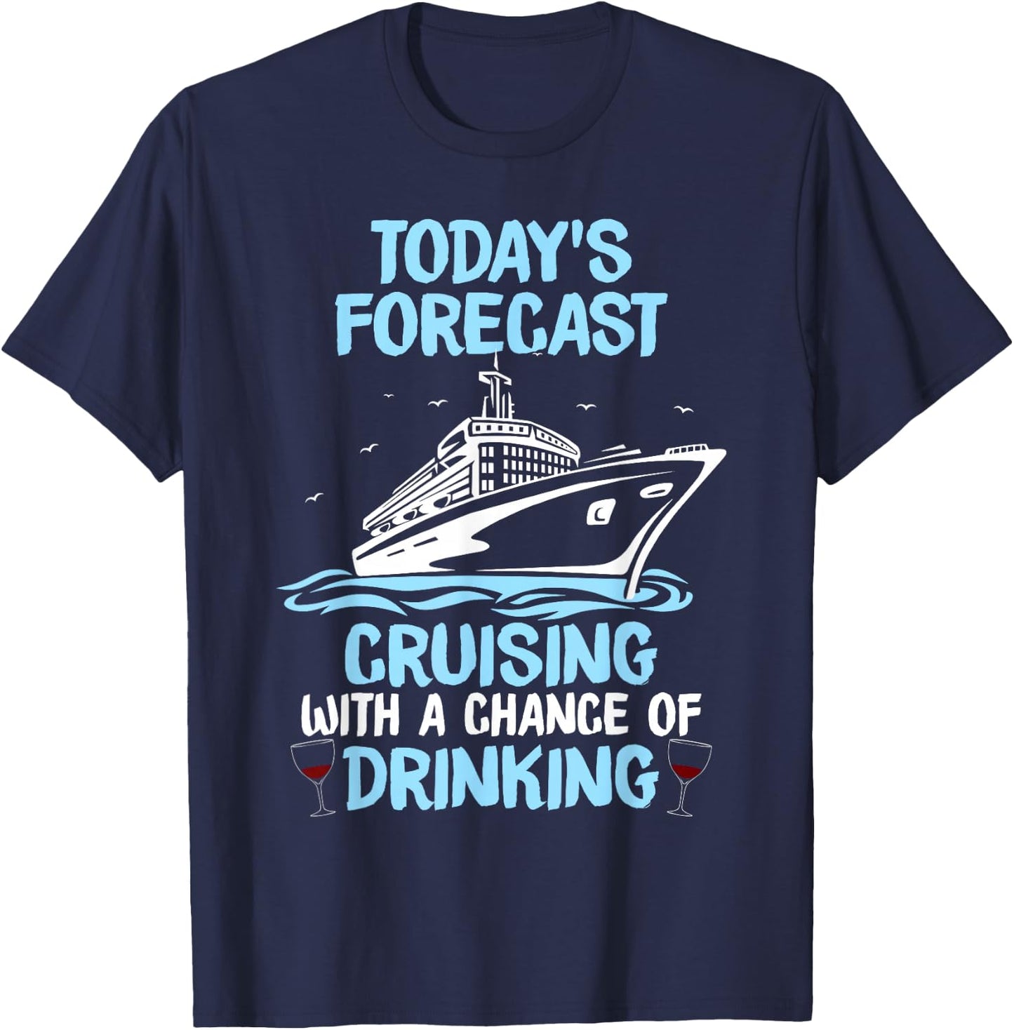 Funny Cruise Design Women Cruising Boat Trip Lovers Small T-Shirt - T-Shirt | Navy