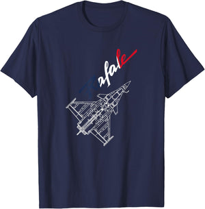 Dassault Rafale French Flag , Black, S T-Shirt - T-Shirt | Navy