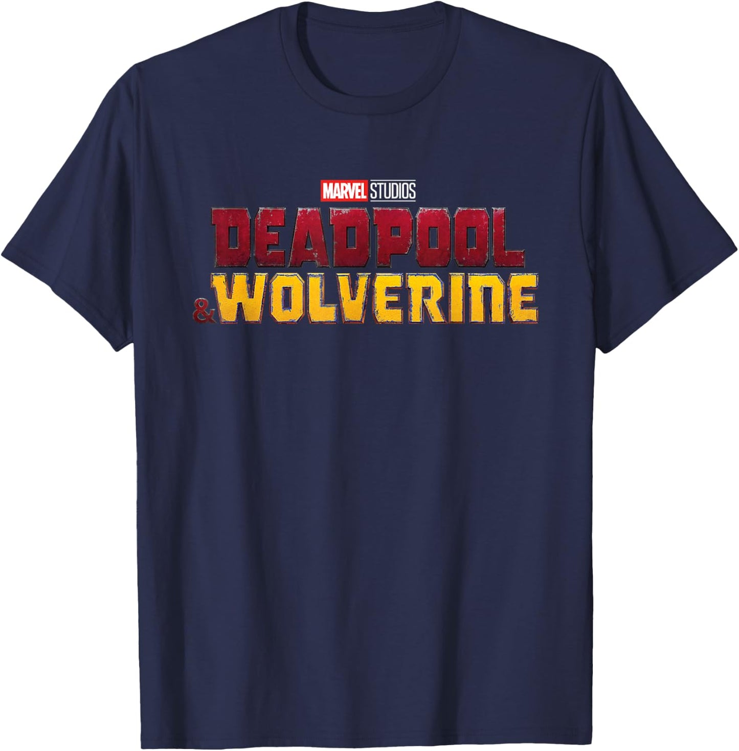 Marvel Studios Deadpool & Wolverine Official Movie Logo T-Shirt - T-Shirt | Navy