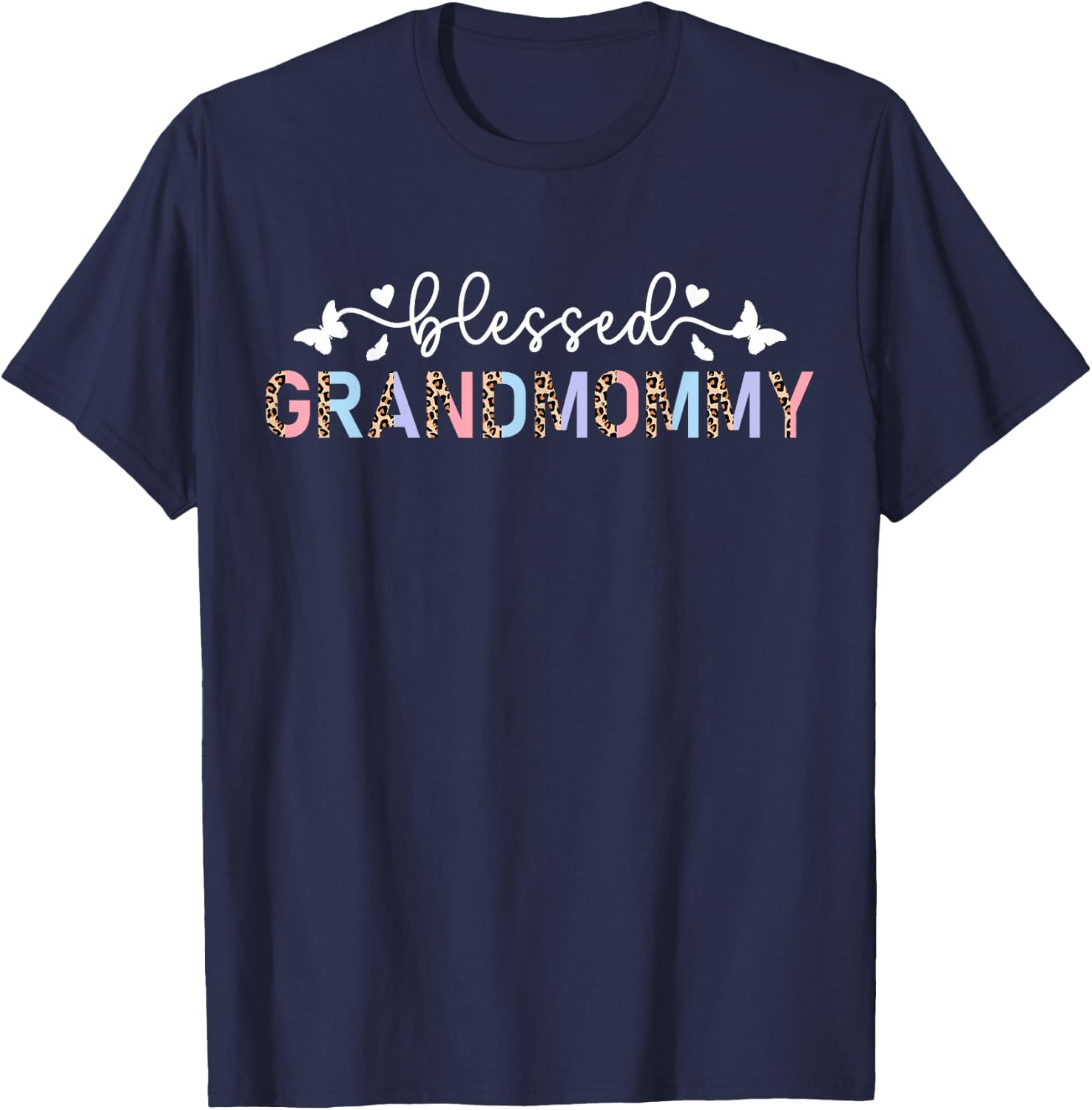 Blessed Grandmommy Grandma Grandmommy Grandmother T-Shirt - T-Shirt | Navy