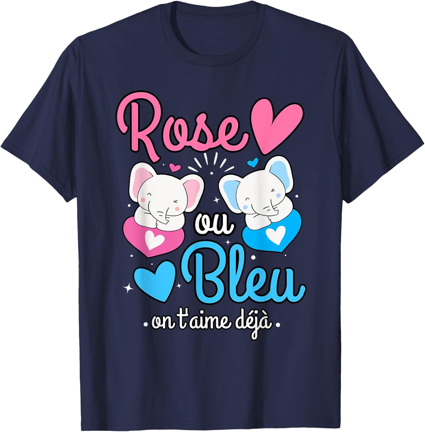 Baby shower surprise gender reveal baby sex announcement , Black, S T-Shirt - T-Shirt | Navy