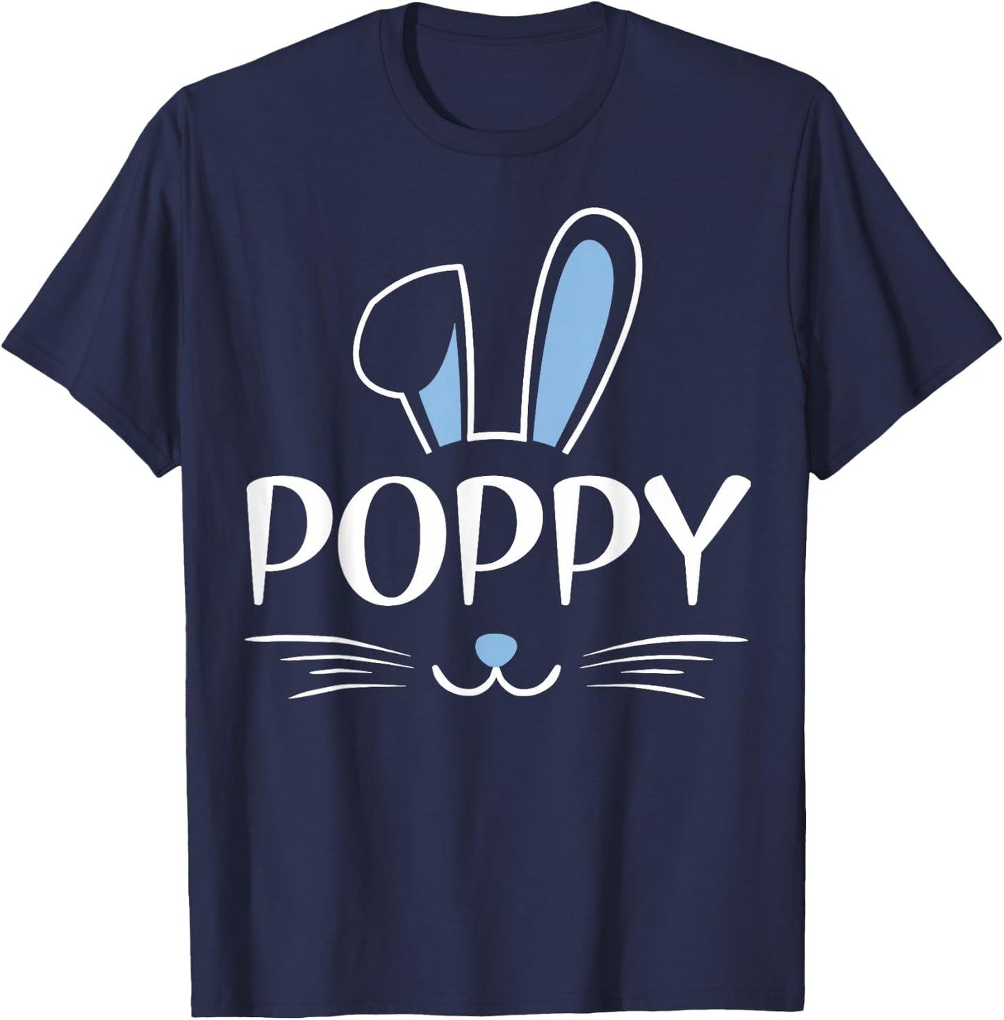 Poppy Bunny Face Family Father's Day Easter T-Shirt - T-Shirt | Navy