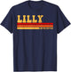 Lilly Name Personalized Cute Idea Women Vintage Lilly T-Shirt - T-Shirt | Navy