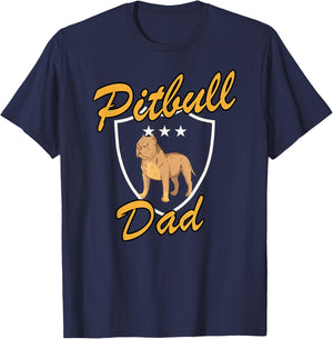 Pitbull Dad Gift Pitbull Owner Love Pitbull Dog T-Shirt - T-Shirt | Navy