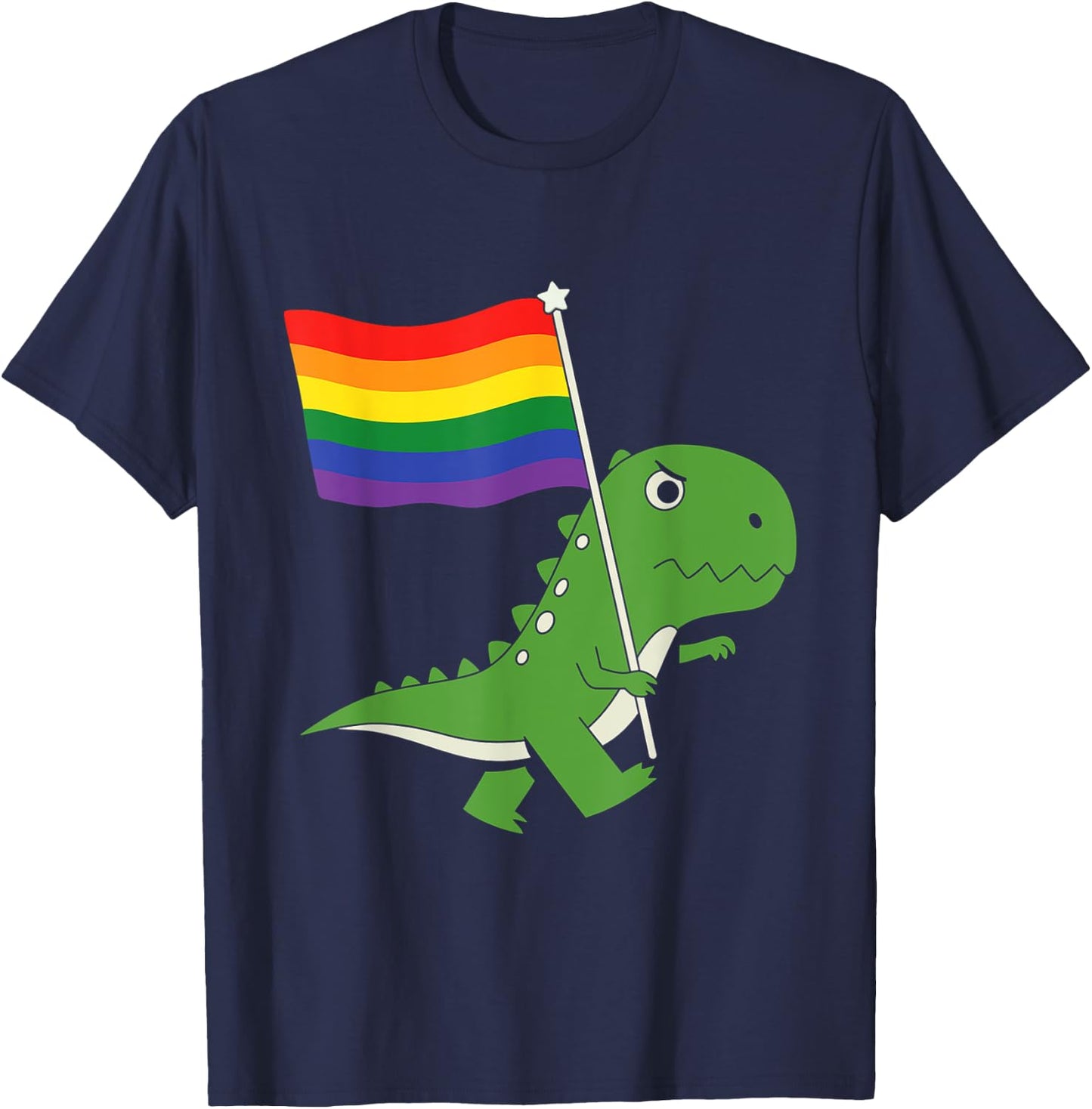 Dinosaurier LGBT Regenbogen Flagge Pride Month Gay Lesben Junge Kinder T-Shirt - T-Shirt | Navy