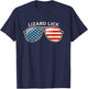 Lizard Lick, NC Vintage US Flag Sunglasses T-Shirt - T-Shirt | Navy
