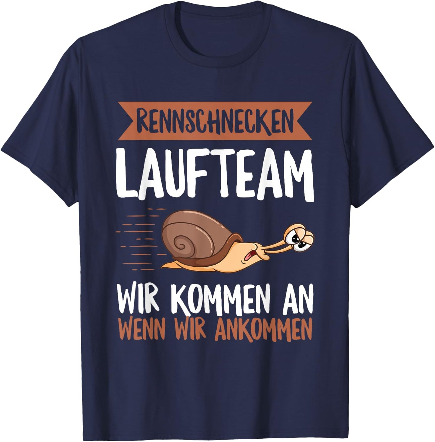 with Snail Slogan for Racing Running Team, black, s T-Shirt - T-Shirt | Navy