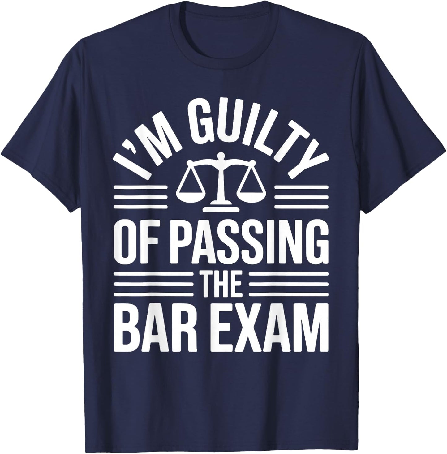 Bar Exam Art Men Women Law School Lawyer Bar Examination T-Shirt - T-Shirt | Navy