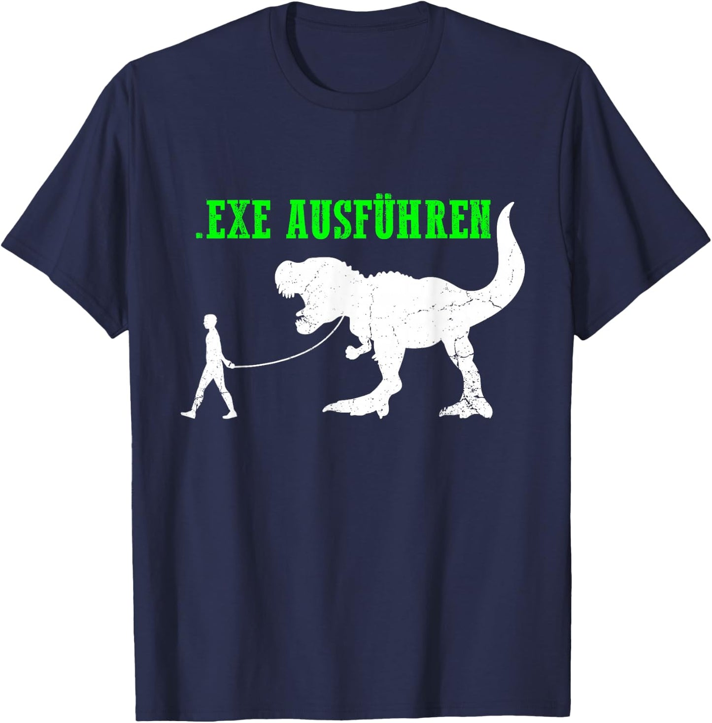 Admin Programmierer ITler Informatiker Spruch EXE Ausführen T-Shirt - T-Shirt | Navy