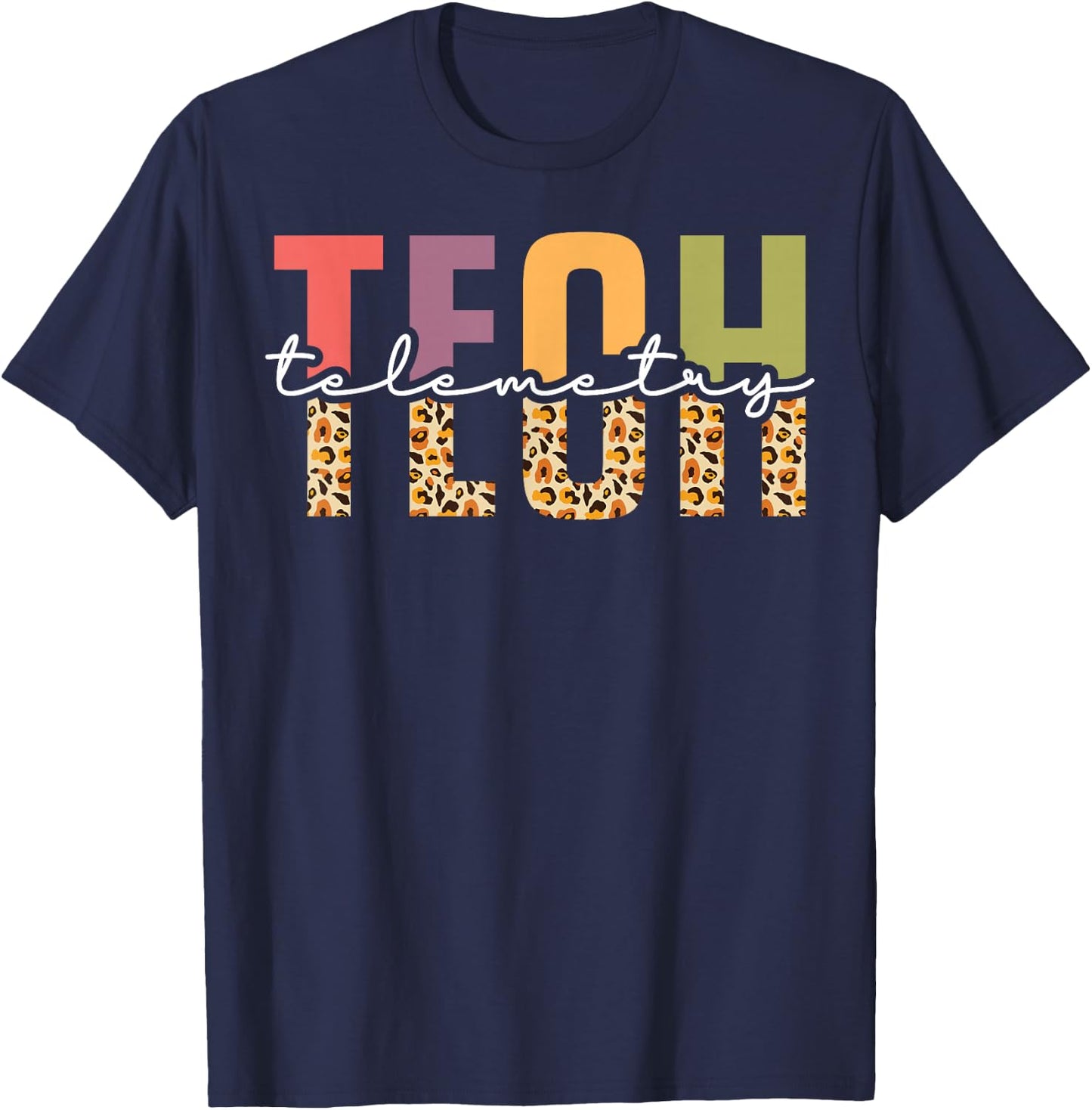 Telemetry Tech Appreciation Leopard T-Shirt - T-Shirt | Navy