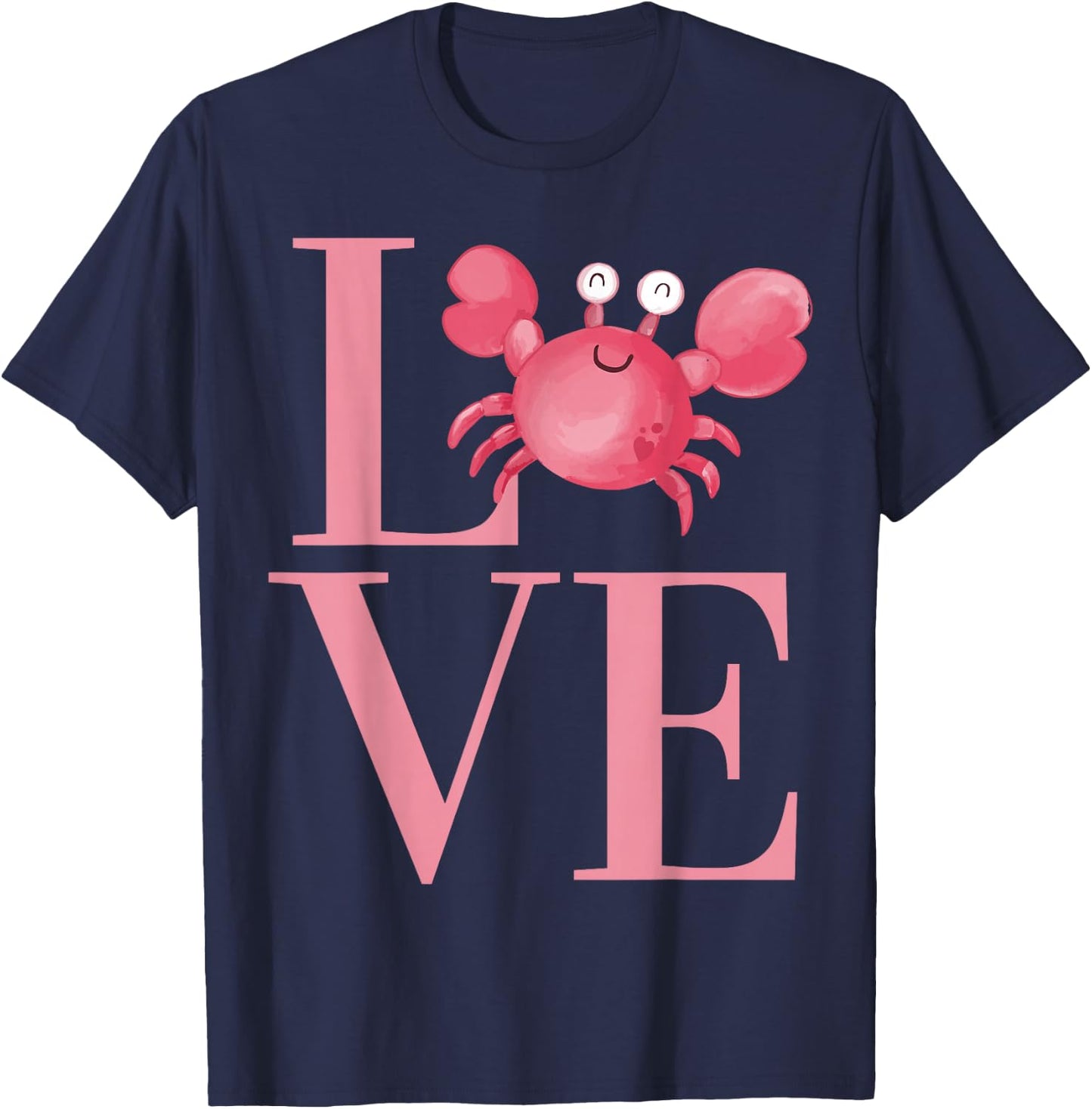 Cute Crab for boys and girls who LOVE Crabs T-Shirt - T-Shirt | Navy