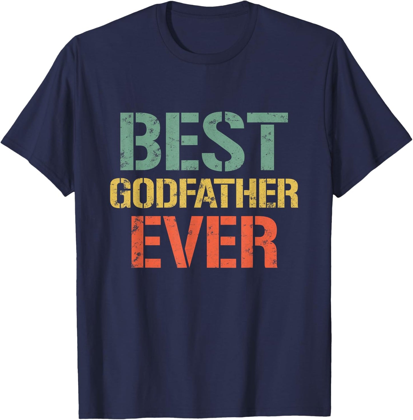 Vintage Best Godfather Ever Gifts For Father's Day Men T-Shirt - T-Shirt | Navy