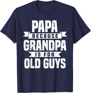 Funny Papa Design For Grandpa Papi Papaw From Grandkids Papa T-Shirt - T-Shirt | Navy