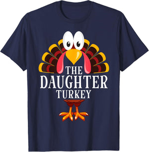 Thanksgiving The Daughter Turkey Matching T-Shirt - T-Shirt | Navy