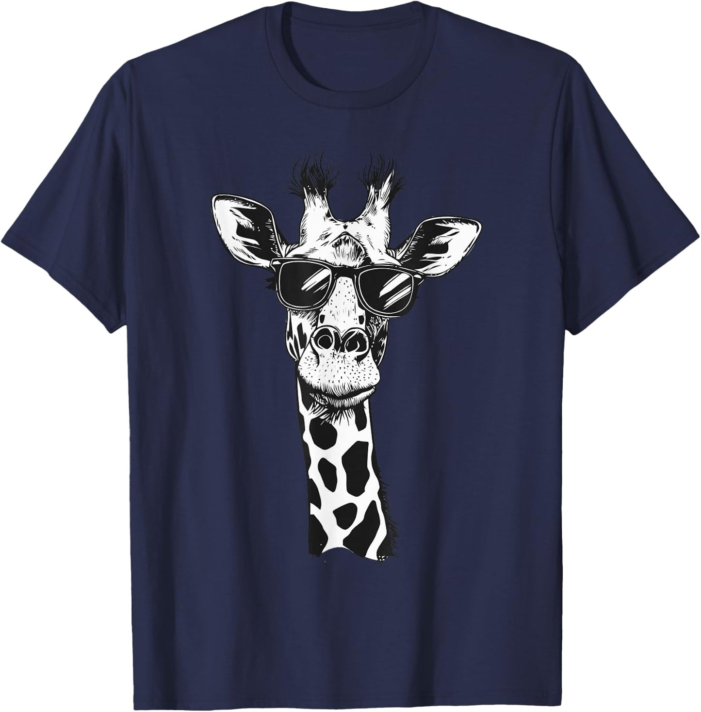 Giraffe Mit Sonnenbrille T-Shirt - T-Shirt | Navy