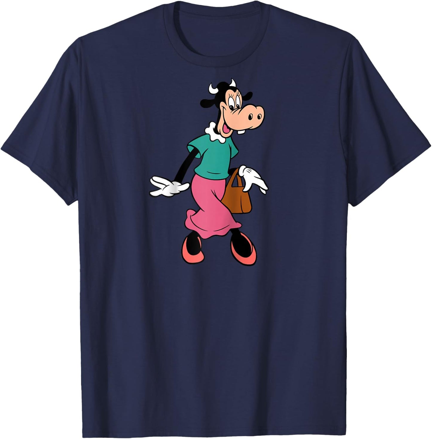 Disney Clarabelle Cow Out for a Stroll Raglan Baseball T-Shirt - T-Shirt | Navy