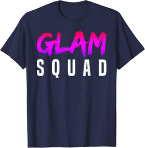 Glam Squad Funny I Love Glitter, Makeup & Cheer T-Shirt - T-Shirt | Navy