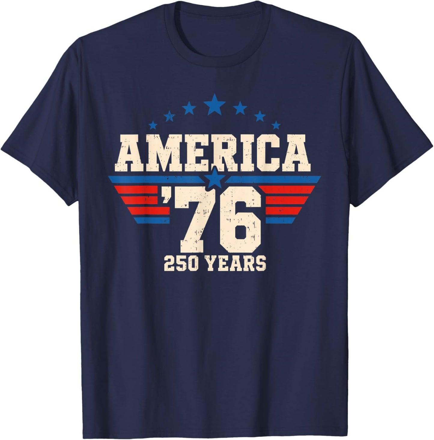 250 Anniversary USA Patriotic 250 Years American 4th of July T-Shirt - T-Shirt | Navy