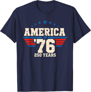250 Anniversary USA Patriotic 250 Years American 4th of July T-Shirt - T-Shirt | Navy