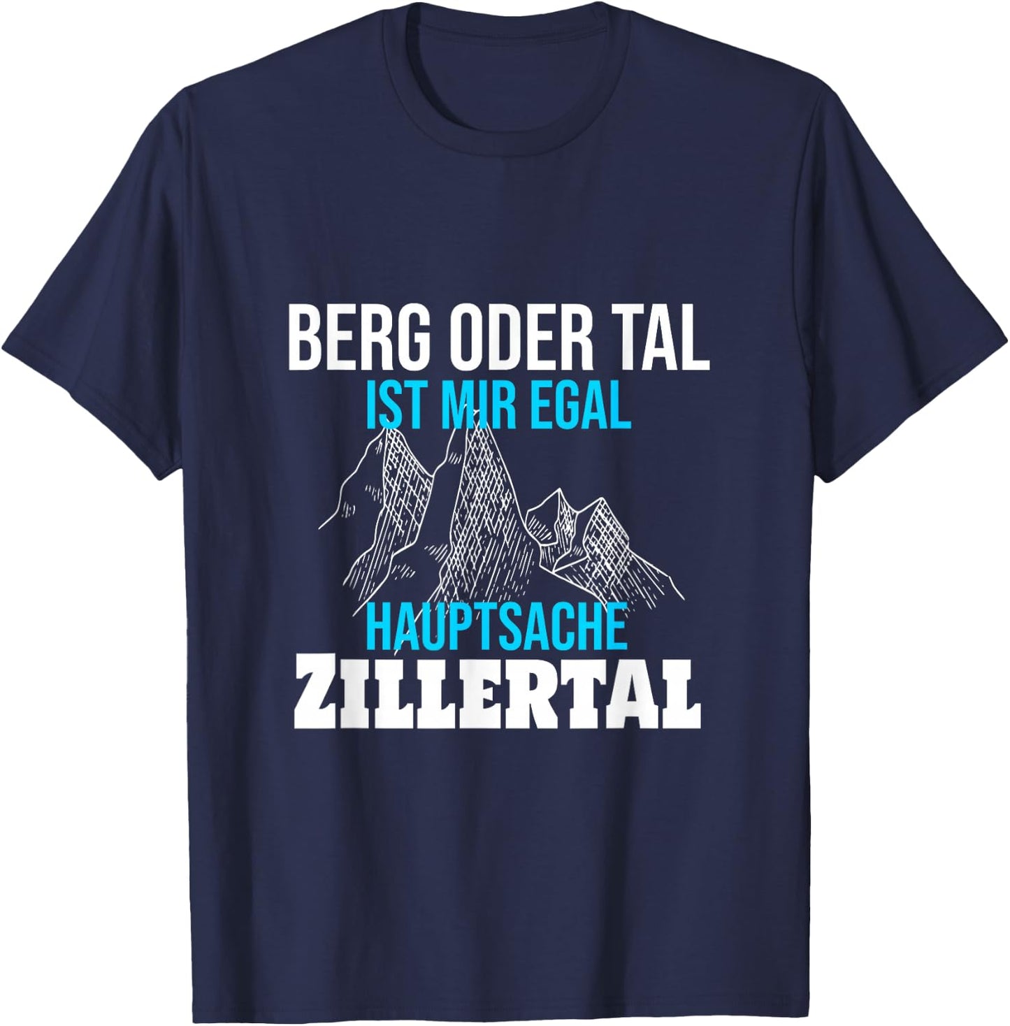 Zillertal Bergsteiger Alpen Wanderer Skifahrer Wanderführer T-Shirt - T-Shirt | Navy