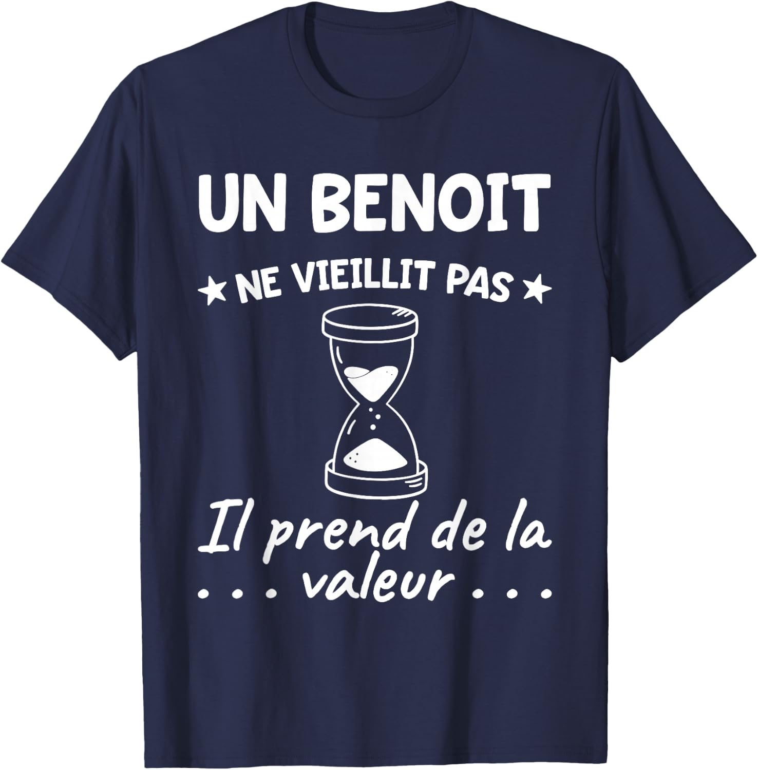 Benoit Value | Birthday Funny Funny Dad Father Name T-Shirt - T-Shirt | Navy