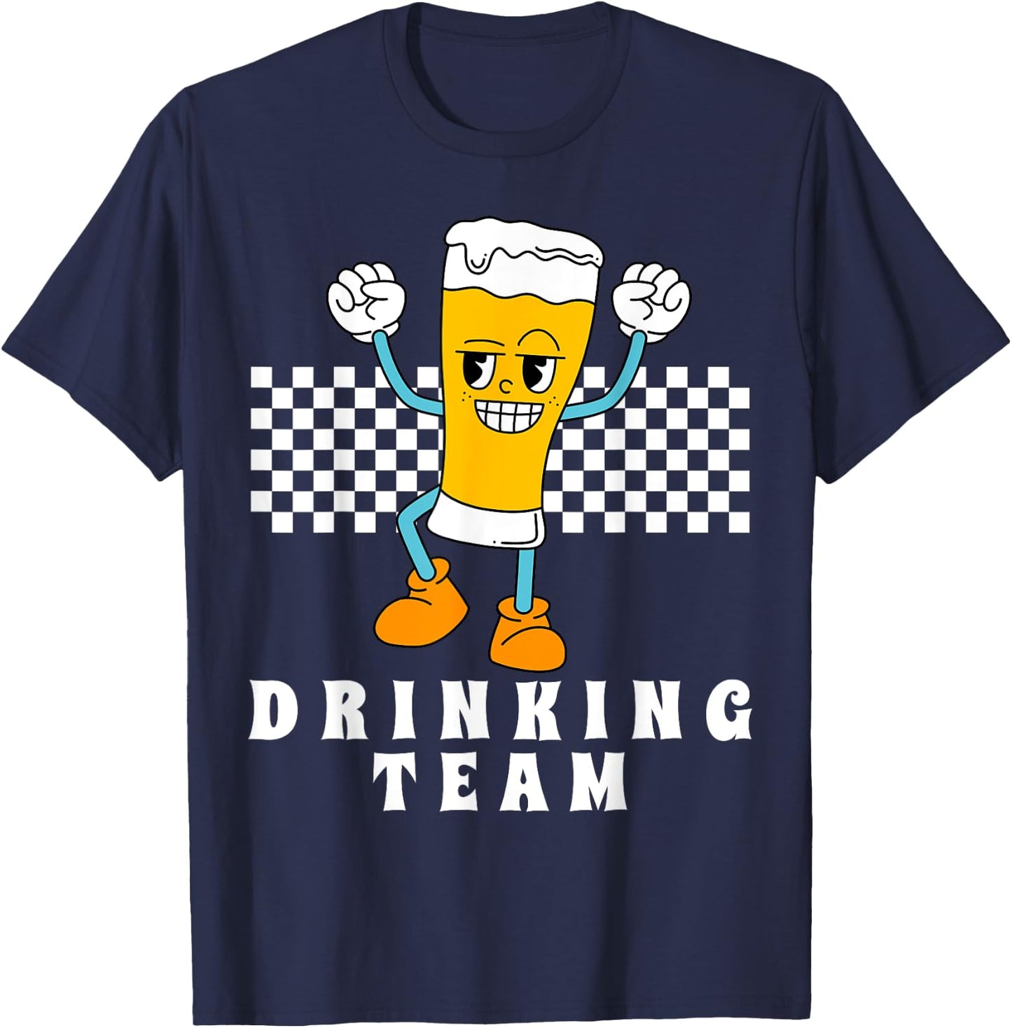 Drinking Team Groovy Matching Beer Vacation T-Shirt - T-Shirt | Navy