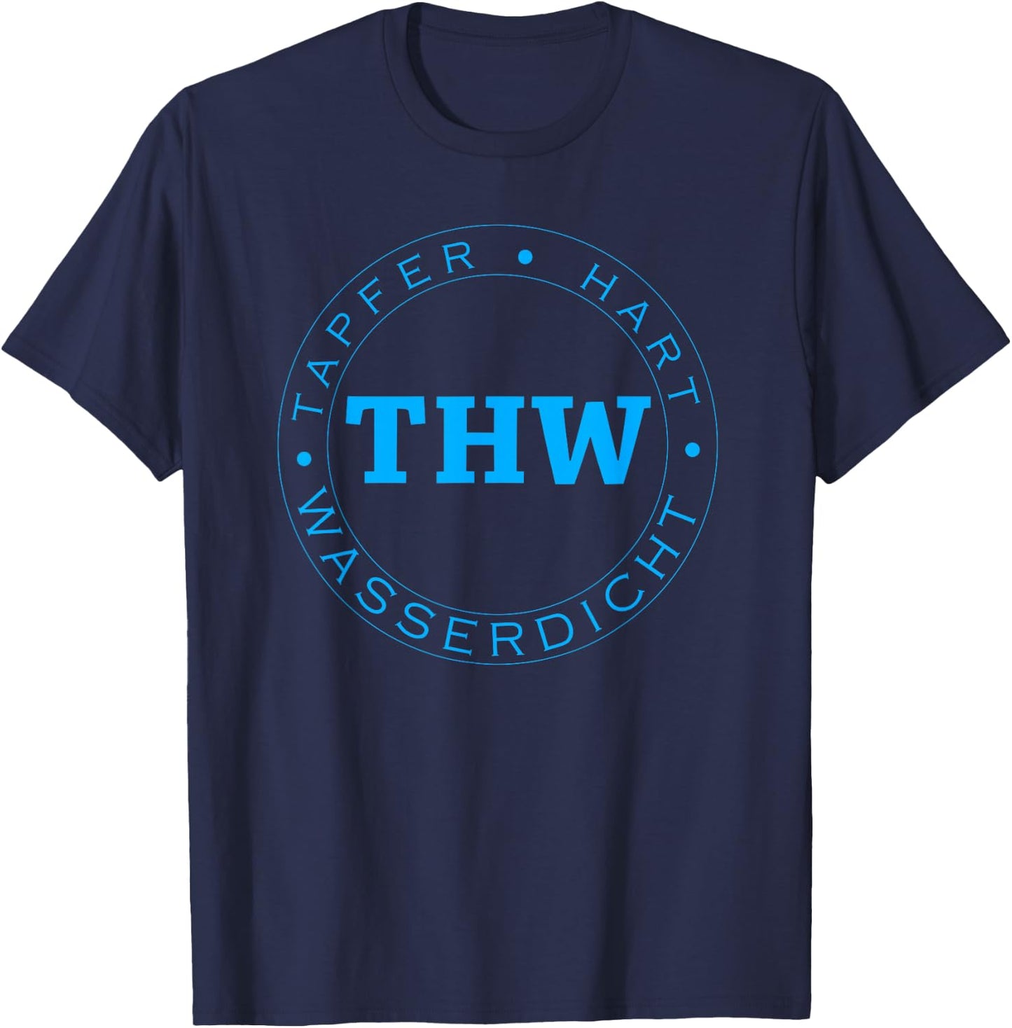 THW Brave Hard Waterproof Technical Helper , black, s T-Shirt - T-Shirt | Navy