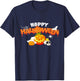 Trick Or Treat Halloween Funny Pumpkin Happy Halloween 2024 T-Shirt - T-Shirt | Navy