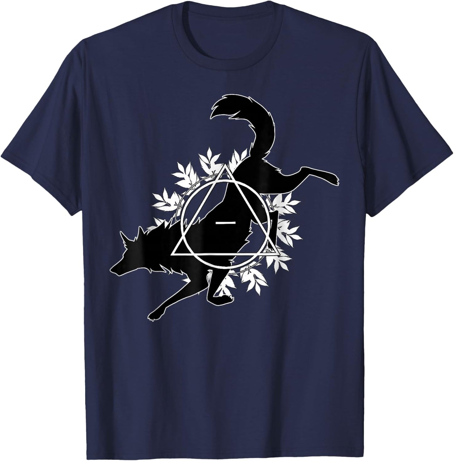 Wolf Heulen Berge Natur Tier Kunst Tierliebhaber Wolf , black T-Shirt - T-Shirt | Navy