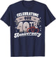 40th Wedding Anniversary Celebrating 40 Years Matching Gift T-Shirt - T-Shirt | Navy