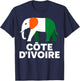 Ivory Coast Elephant Côte d’Ivoire Flag. Men, Women & Kids T-Shirt - T-Shirt | Navy