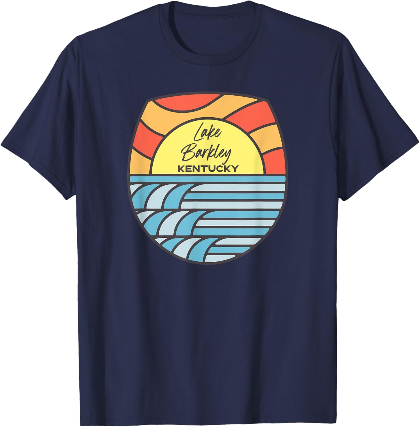 Lake Barkley Kentucky KY Sunset Sunrise Souvenir T-Shirt - T-Shirt | Navy