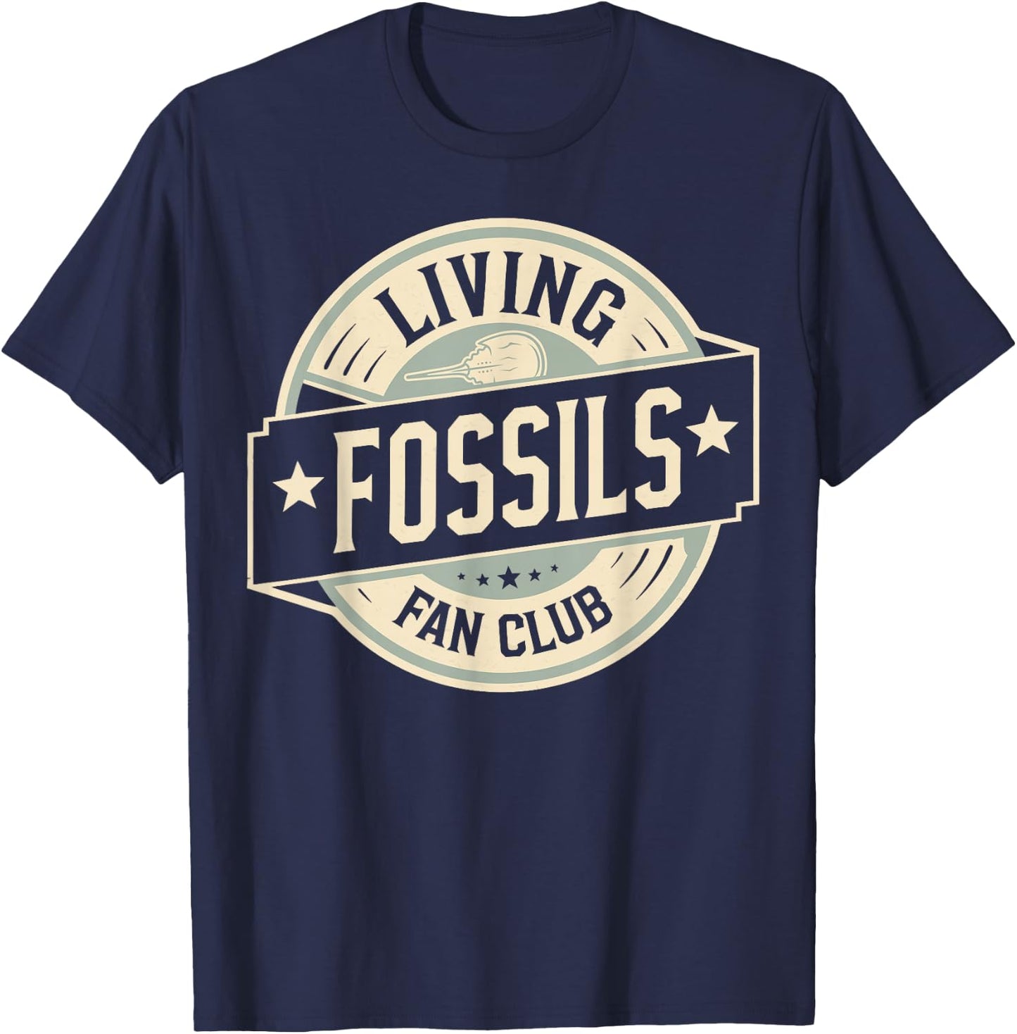 Living Fossils Fan Club Horseshoe Crabs T-Shirt - T-Shirt | Navy