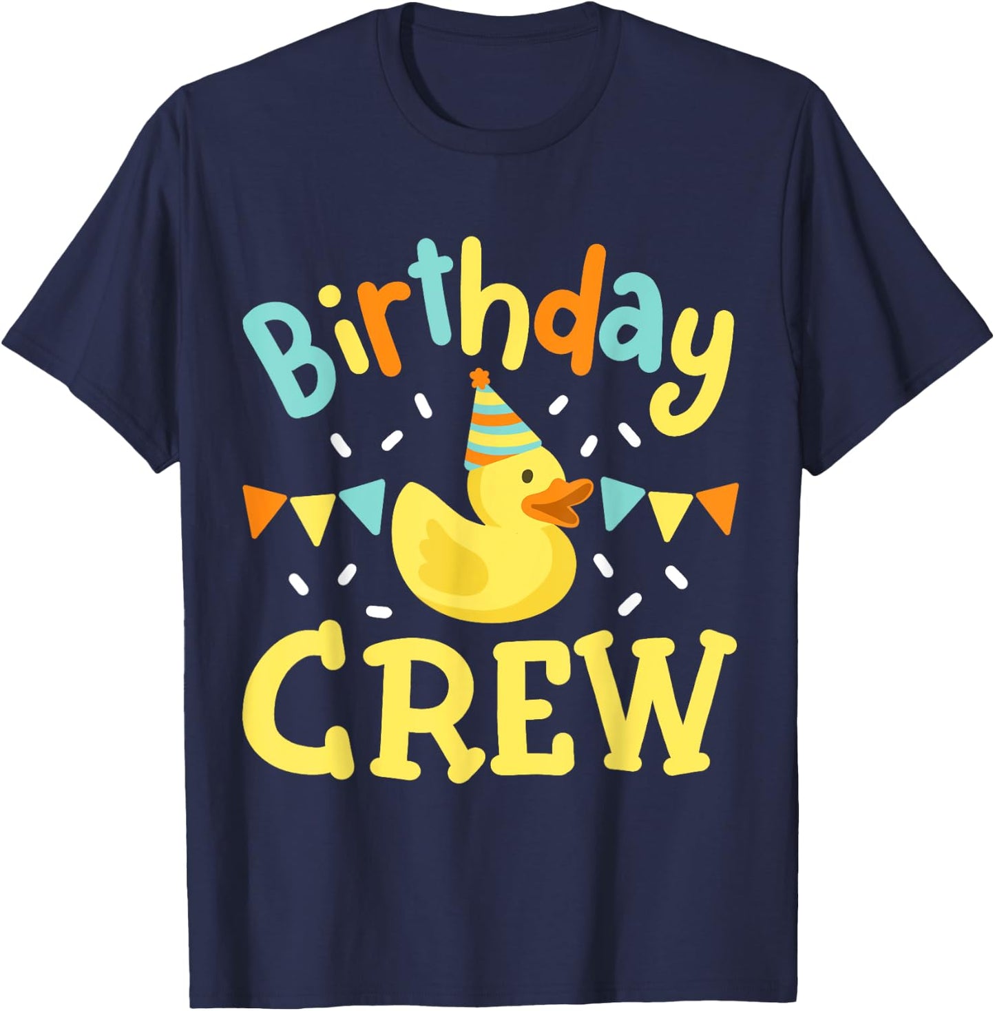 Birthday Crew Kids Girls Boys Bday Rubber Duck Party Family T-Shirt - T-Shirt | Navy