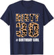 Dirty Thirty 30 Birthday Girl Cheetah Print Leopard T-Shirt - T-Shirt | Navy