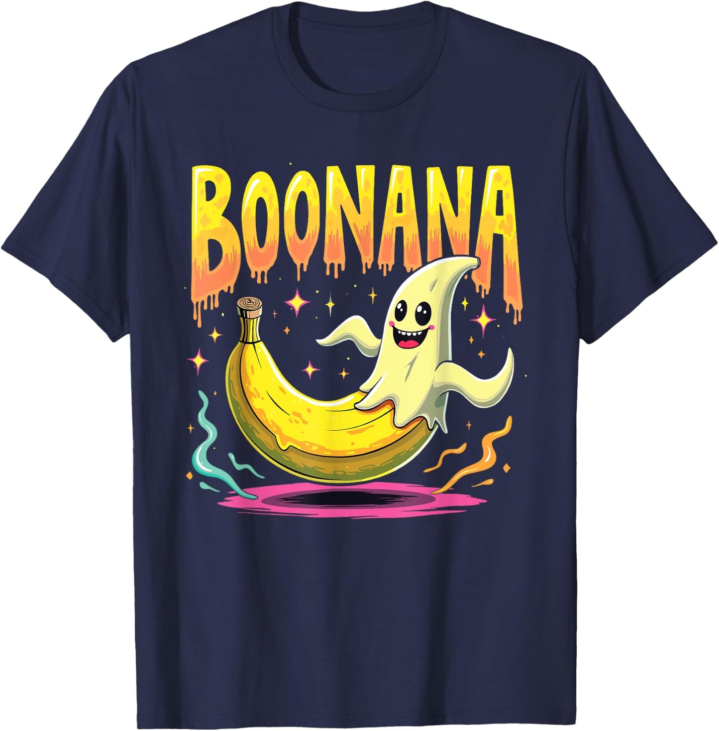 Boonana Costume Funny Ghost Banana for Halloween T-Shirt - T-Shirt | Navy