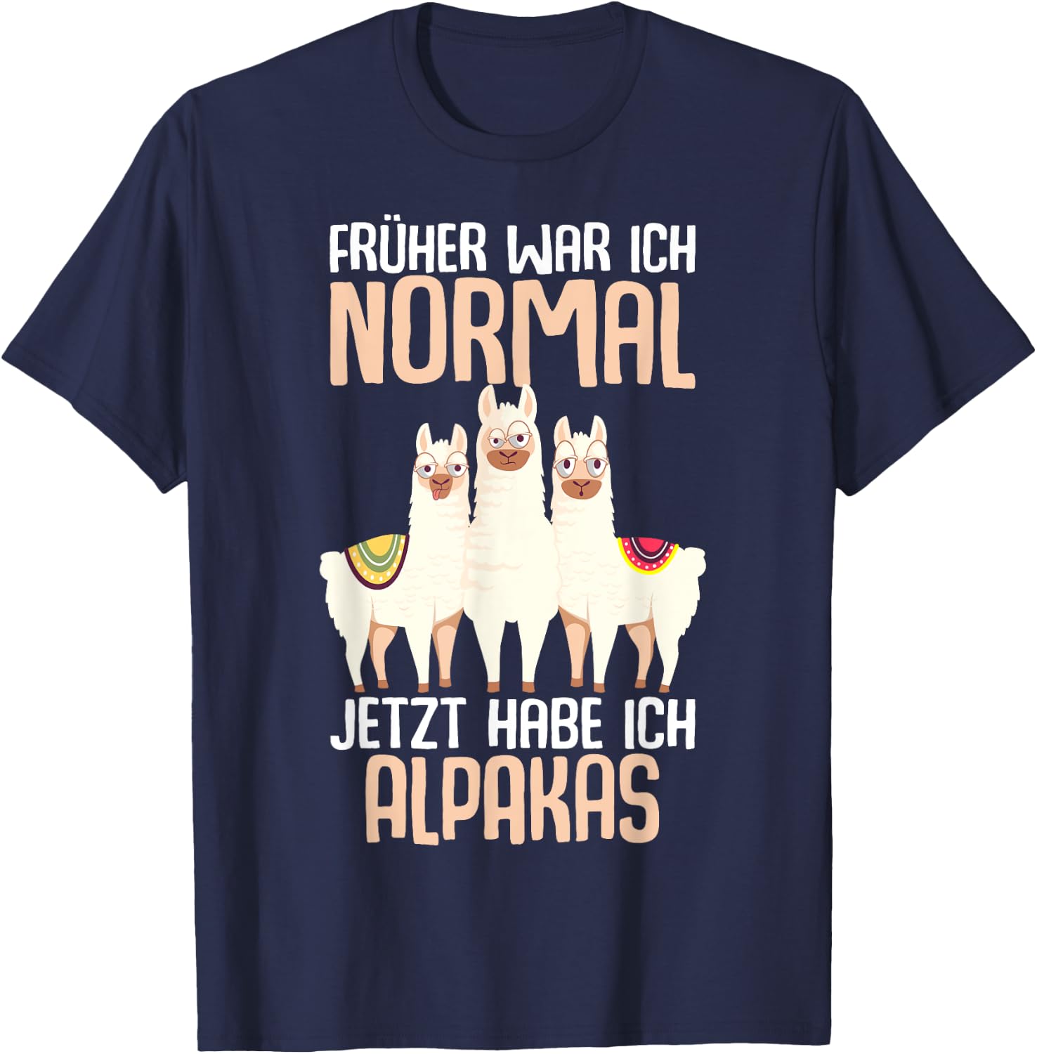 Alpaka Lama Alpaka Llama T-Shirt - T-Shirt | Navy