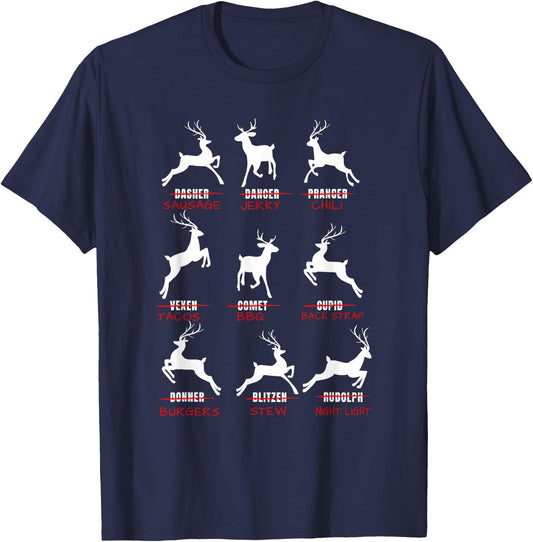Funny Deer Hunters Reindeer Hunting T-Shirt - T-Shirt | Navy