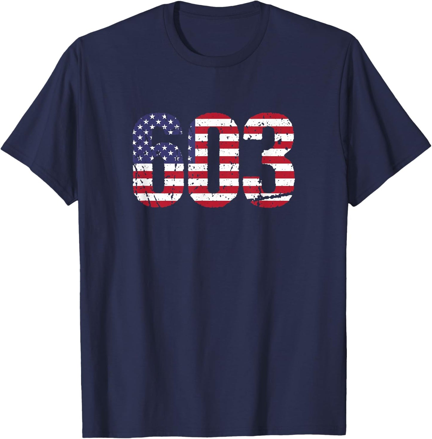 603 New Hampshire Area Code T-Shirt - T-Shirt | Navy
