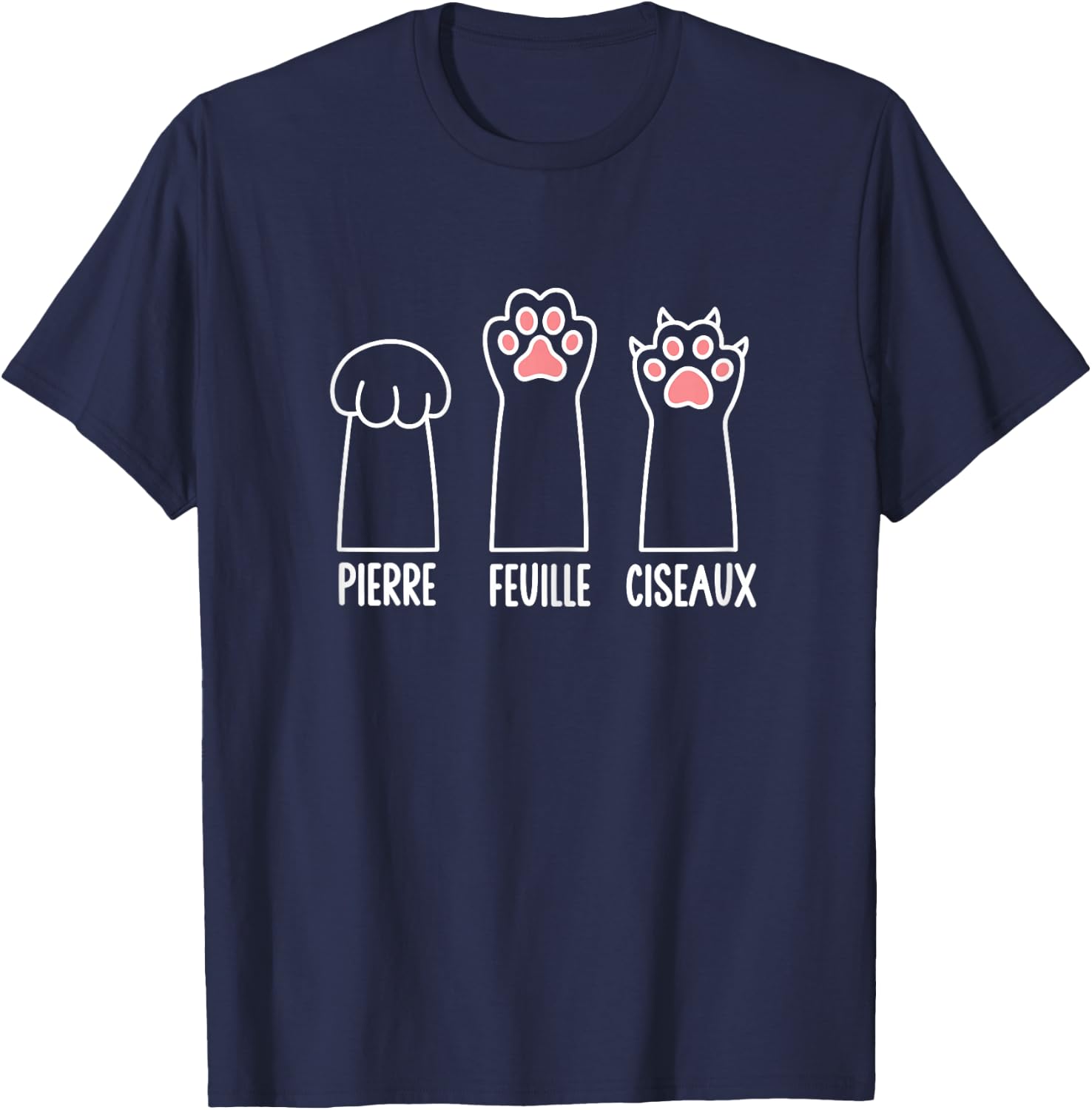 Cat Pate Funny Woman and Girl Cat Funny Kawaii Cute T-Shirt - T-Shirt | Navy