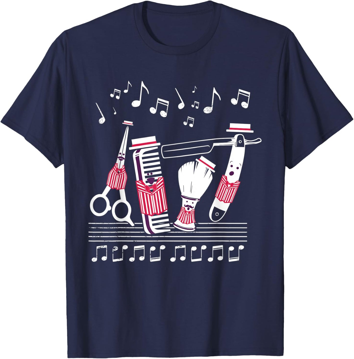Funny Barbershoper Quartet Music Singer Gift T-Shirt - T-Shirt | Navy