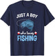 Just A Boy Who Loves Fishing T-Shirt - T-Shirt | Navy