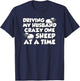 Driving Husband Crazy Sheep Lamb Ewe Farm Animal T-Shirt - T-Shirt | Navy